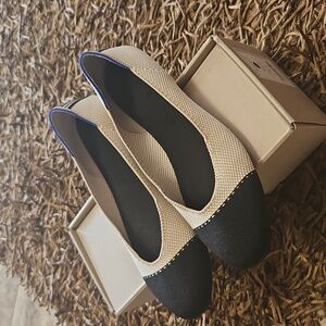 Rothy's Tuxedo Captoe Flats Size 9.5